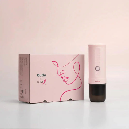 OutIn Nano Portable Espresso Machine (Rose Quartz) X BCRF Gift Set OutIn