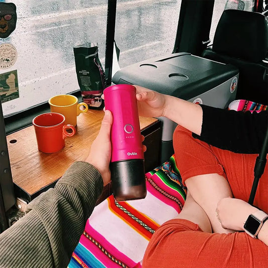 OutIn Nano Portable Espresso Machine (Fuchsia Pink) OutIn