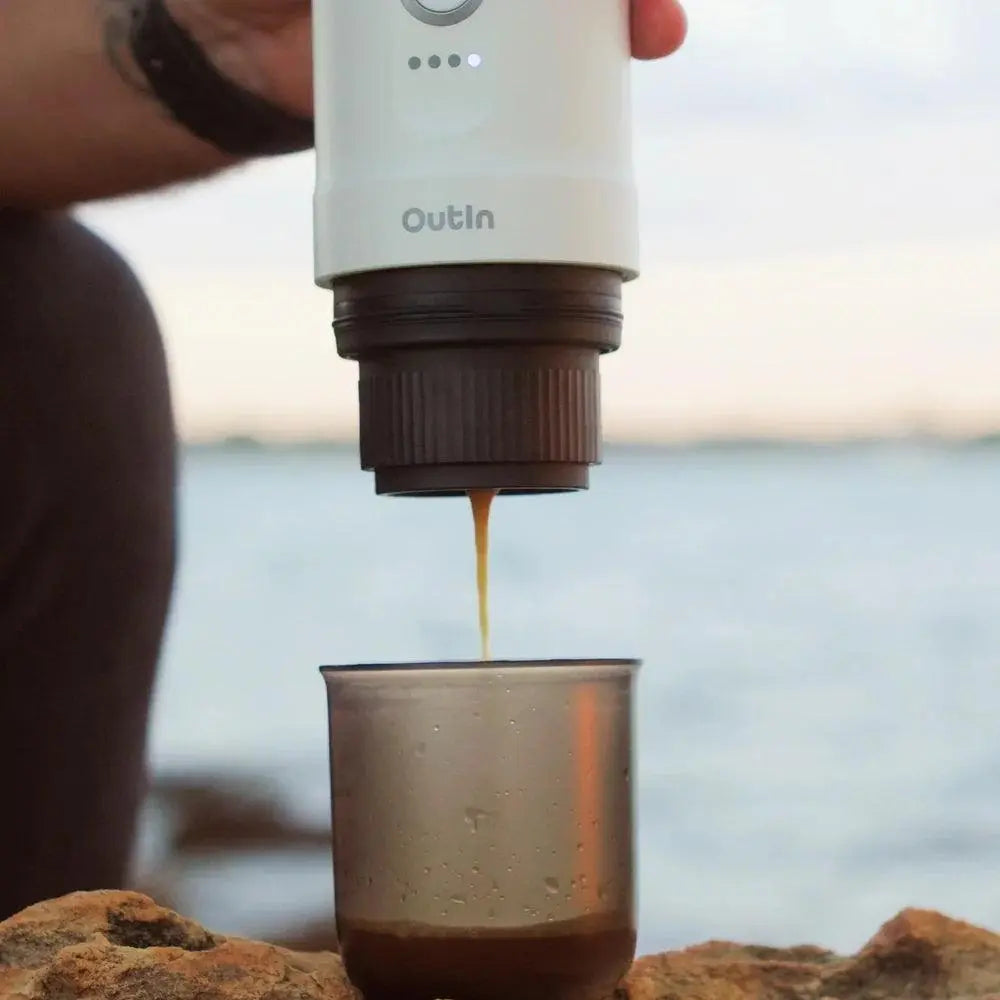OutIn Nano Portable Espresso Machine (Pearl White) OutIn