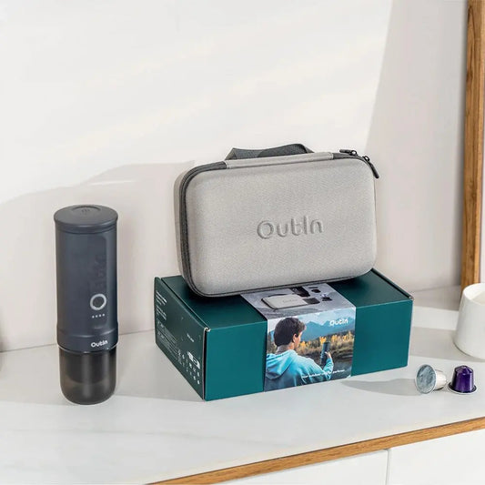 OutIn Traveler Nano Portable Espresso Machine Gift Set (Space Grey) OutIn