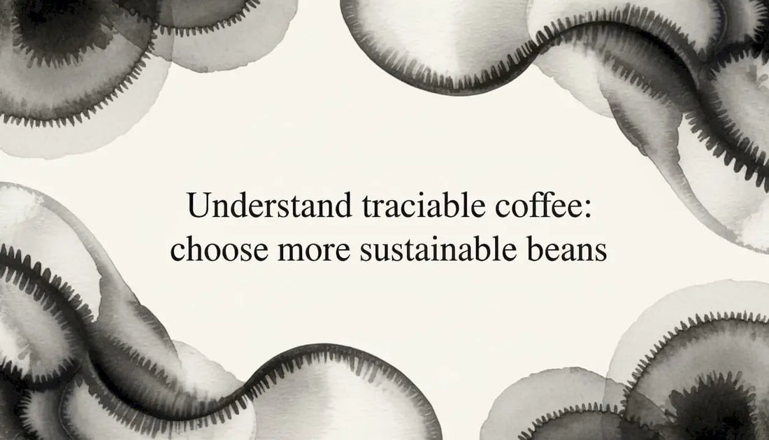 Decorative coffee-themed watercolor title card illustration