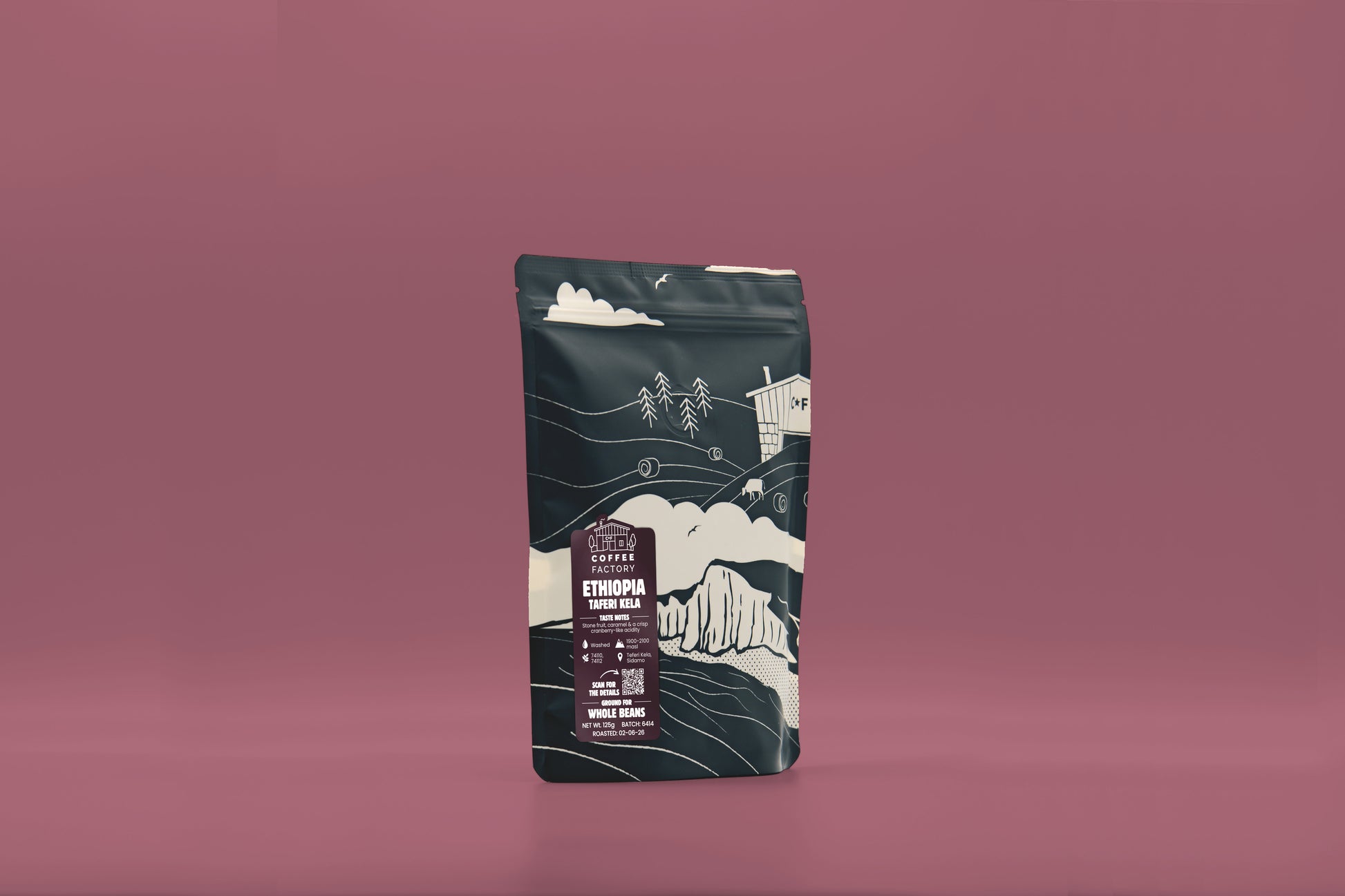 Ethiopia Taferi Kela Coffee Pouch Side