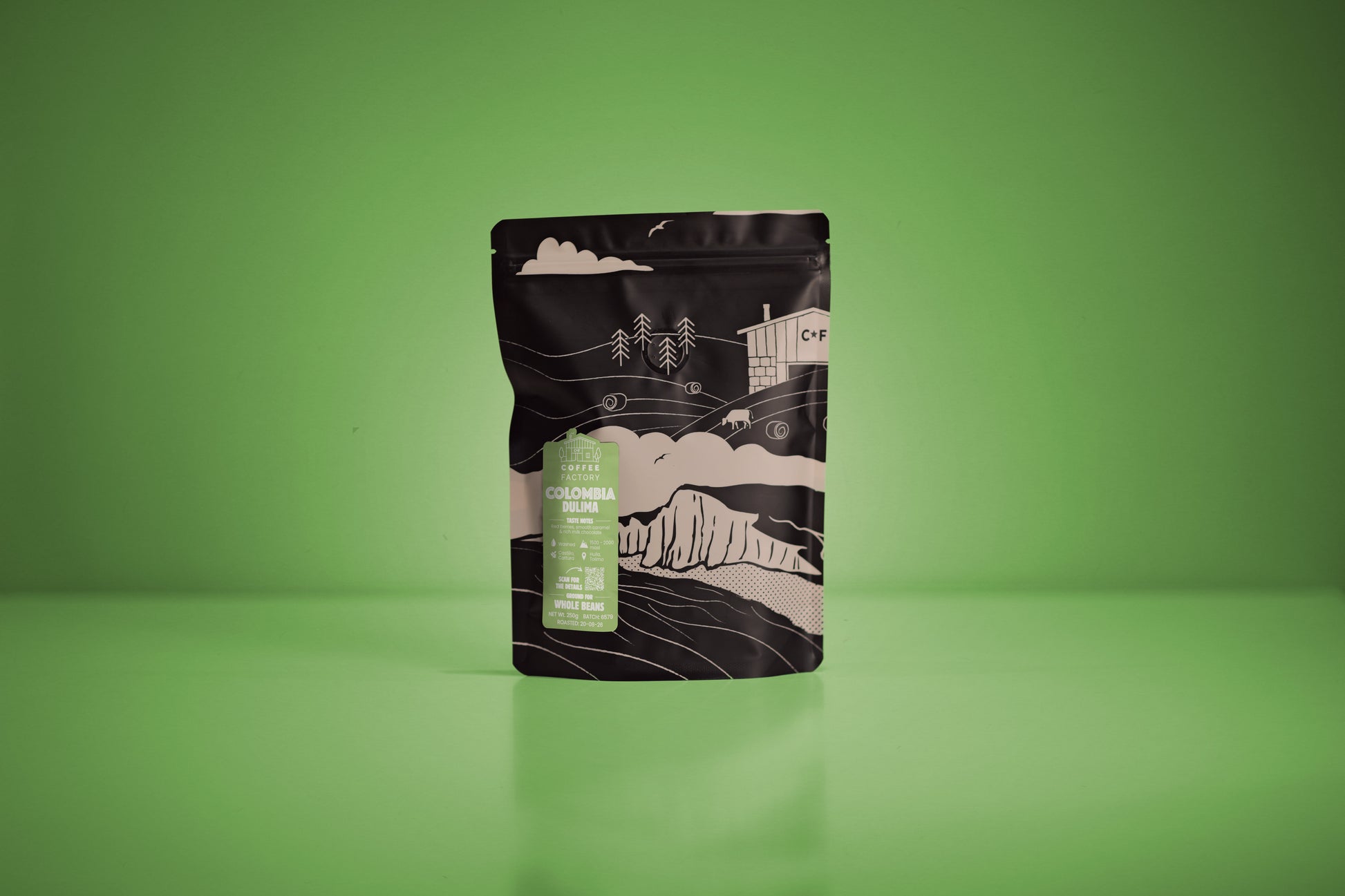 Colombia Dulima 250g bag of washed single origin coffee from Huila, Colombia