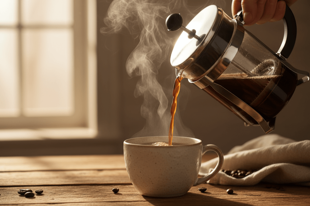 pouring a French Press