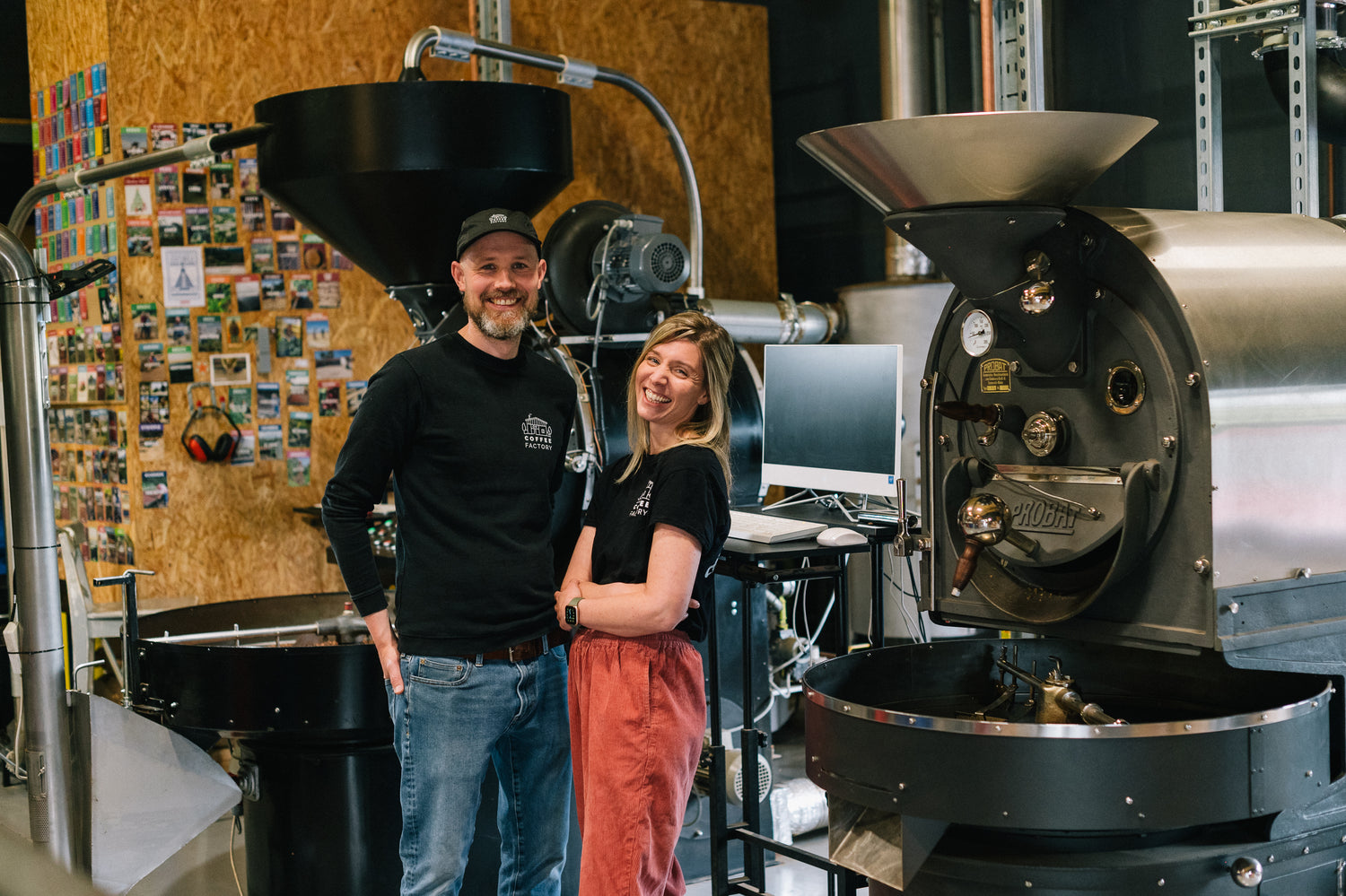 The Coffee Factory team in the Devon roastery