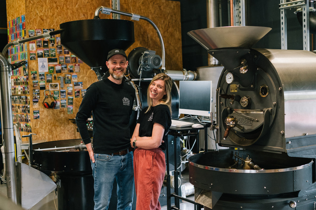 The Coffee Factory team in the Devon roastery